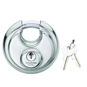Wickes Disc Padlock Stainless - Steel 70mm