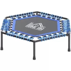 HOMCOM Hexagon Trampoline Indoor Outdoor Metal Bouncer Jumper Home - Blue - Blue