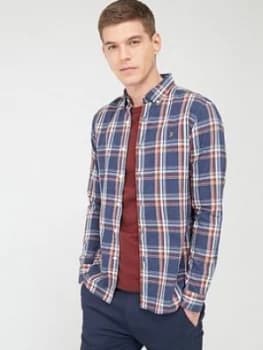 Farah Steen Check Shirt - Teal Marl