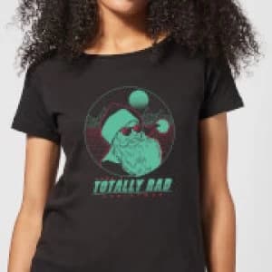Totally Rad Christmas Womens T-Shirt - Black - 3XL - Black