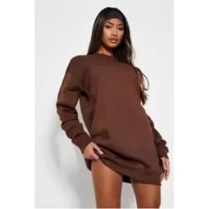 I Saw It First Ultimate Oversized Sweatshirt Dress - Brown
