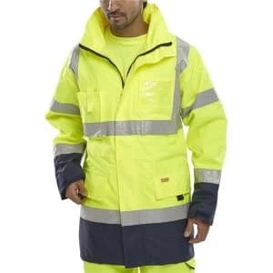BSeen L Traffic Jacket Saturn YellowNavy