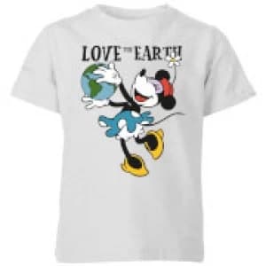 Disney Minnie Mouse Love The Earth Kids T-Shirt - Grey - 11-12 Years