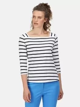 Regatta Polexia T-Shirt - White/Navy, Size 14, Women