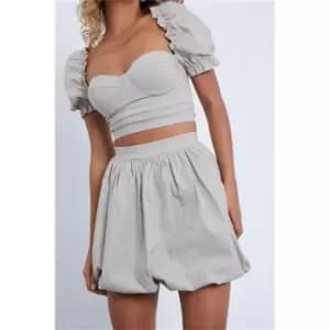 I Saw It First Stone Puffball Skirt - Brown