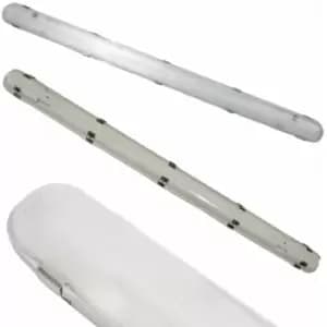 2x IP65 LED Batten Light Fitting 5FT 52W 6000lm 4000K Non Corrosive Warehouse