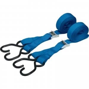Draper Ratchet Tie Down Strap Set S Hooks 25mm 5m 125KG