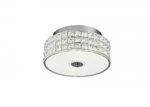Round Ceiling 18W 1050lm LED 4000K Polished Chrome, Crystal