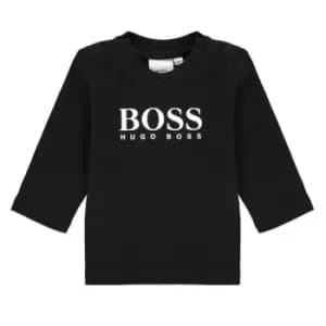 Boss Big Logo Long Sleeve T-Shirt Baby Boys - Black