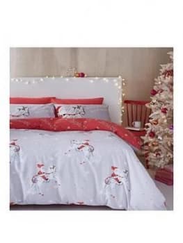 Catherine Lansfield Christmas Unicorn Single Duvet Cover Set