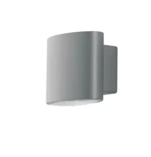 Outdoor Integrated LED Up Down Wall Light, Silver, IP44, 4000K