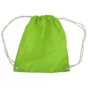 Westford Mill Cotton Gymsac Bag - 12 Litres (One Size) (Lime)
