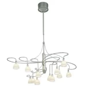 Linea Verdace Lunar Multi Arm Pendant Ceiling Light Satin Nickel