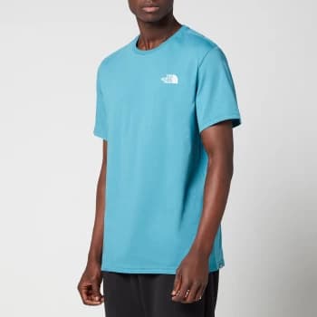 The North Face Mens Simple Dome T-Shirt - Storm Blue/TNF White - S