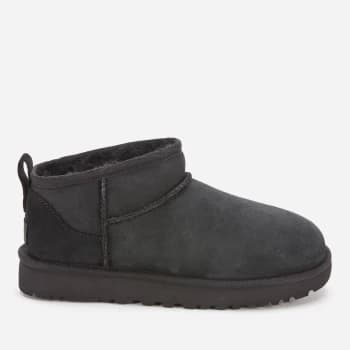 UGG Womens Classic Ultra Mini Sheepskin Boots - Black - UK 8