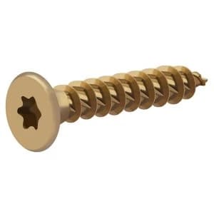 TurboDrive Yellow zinc plated Steel Wood screw T25 Dia 5mm (L) 30mm, Pack of 500