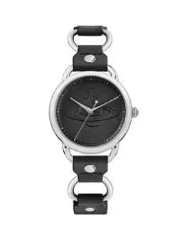 Vivienne Westwood Carnaby Stainless Steel & Leather Ladies Watch, Black, Women