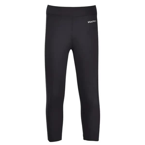USA Pro Training Capri Tights Junior Girls - Black 13 - 14 Years