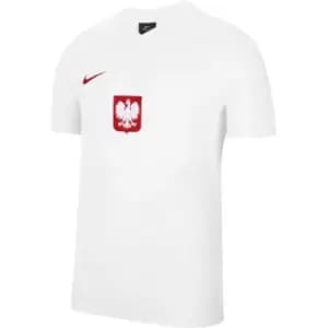 Nike Poland V Neck T Shirt Mens - White