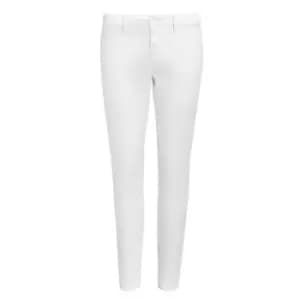 SOLS Womens/Ladies Jules Chino Trousers (6) (White)