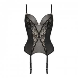 Figleaves Juliette Lace Basque - Black
