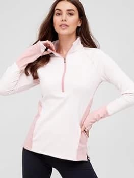 Under Armour Training ColdGear Half Zip Top - Light Pink Size XS Women