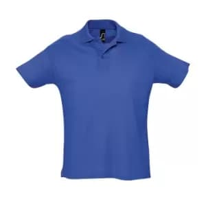 SOLS Mens Summer II Pique Short Sleeve Polo Shirt (M) (Royal Blue)