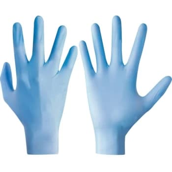 Touchntuff Disposable Gloves, Blue, Nitrile, Powder Free, Textured Finger - Ansell