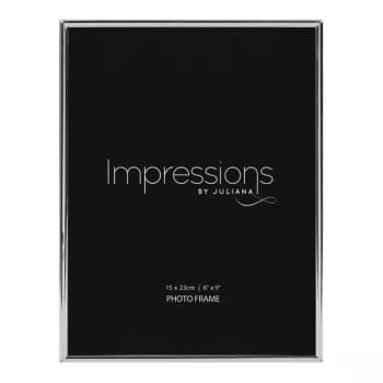 6" x 9" - Impressions Thin Silver Plated Photo Frame