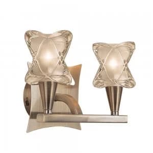 Wall Lamp Switched 2 Light G9, Antique Brass