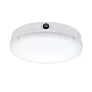 Forca Cct Integrated LED Outdoor Flush Light Gloss White, Opal IP65