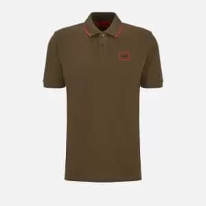 HUGO Mens Demlock Polo Shirt - Dark Green - M