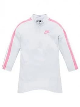 Nike Sportswear Air Older Girls 1/2 Zip Dress - Off White