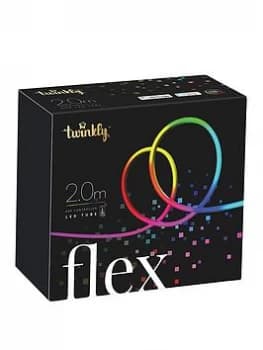 Twinkly Flex Smart Flexible LED Light Strip (Multiple Colour) - 200L RGB Light Flex, 3M Starter, Black, Bt+WiFi, Gen Ii, Ip20