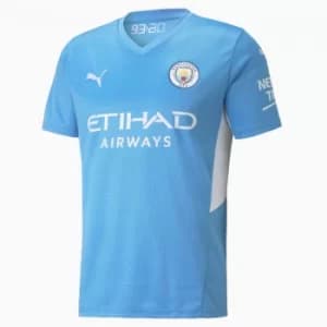 PUMA Man City Home Replica Mens Jersey, Light Blue/White, size 3X Large, Clothing