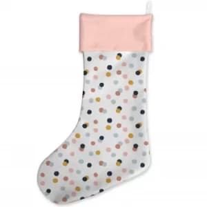 Spotty Christmas Pattern Christmas Stocking