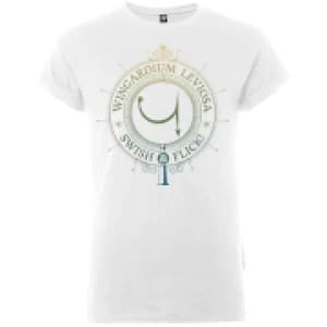 Harry Potter Wingardium Leviosa Swish And Flick Mens White T-Shirt - L - White