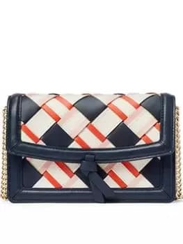Kate Spade New York Knott Woven Flap Cross-Body Bag - Navy/Multi