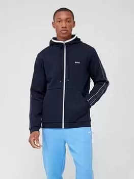 BOSS Saggy 1 Zip Thru Hoodie - Dark Blue, Dark Blue Size M Men