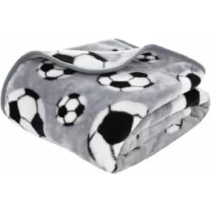 Catherine Lansfield Football Throw Grey, 120x150cm