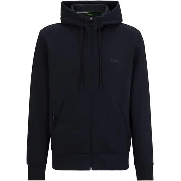 Boss Saggy Curved Zip Hoodie - Blue L