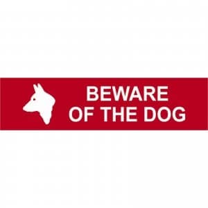 Scan Beware Of The Dog Sign 200mm 50mm Standard