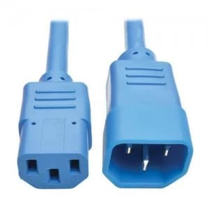 Tripp Lite PDU Power Cord C13 to C14 10A 250V 18 AWG 3ft Blue