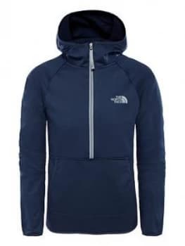 The North Face The North Face Boys Tech Glacier 14 Zip Hoodie Blue Size L13 14 Years