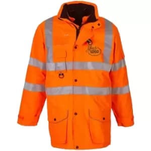 Yoko Hi Vis Multi-Function Breathable & Waterproof 7-In-1 Jacket (3XL) (Hi Vis Orange) - Hi Vis Orange