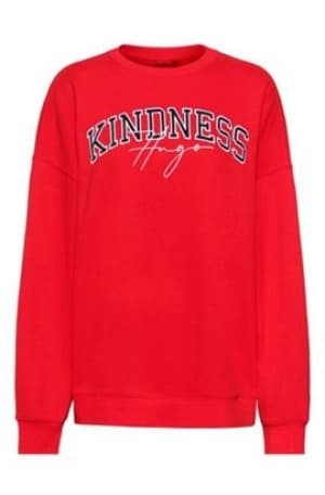 Hugo Boss Varsity Logo Sweatshirt Dark Red Size L Women