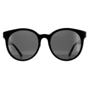 Round Black With Green and Red Grey Gradient Sunglasses
