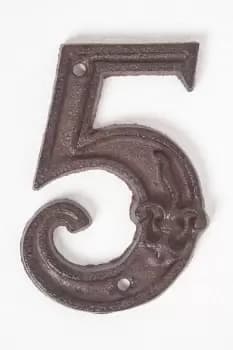Cast Iron House number, 5