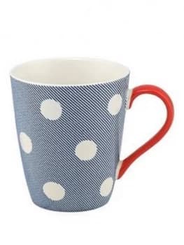 Cath Kidston Stanley Mug Button Spot Twill Navy