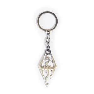 The Elder Scrolls - Dragon Logo Keychain - Silver